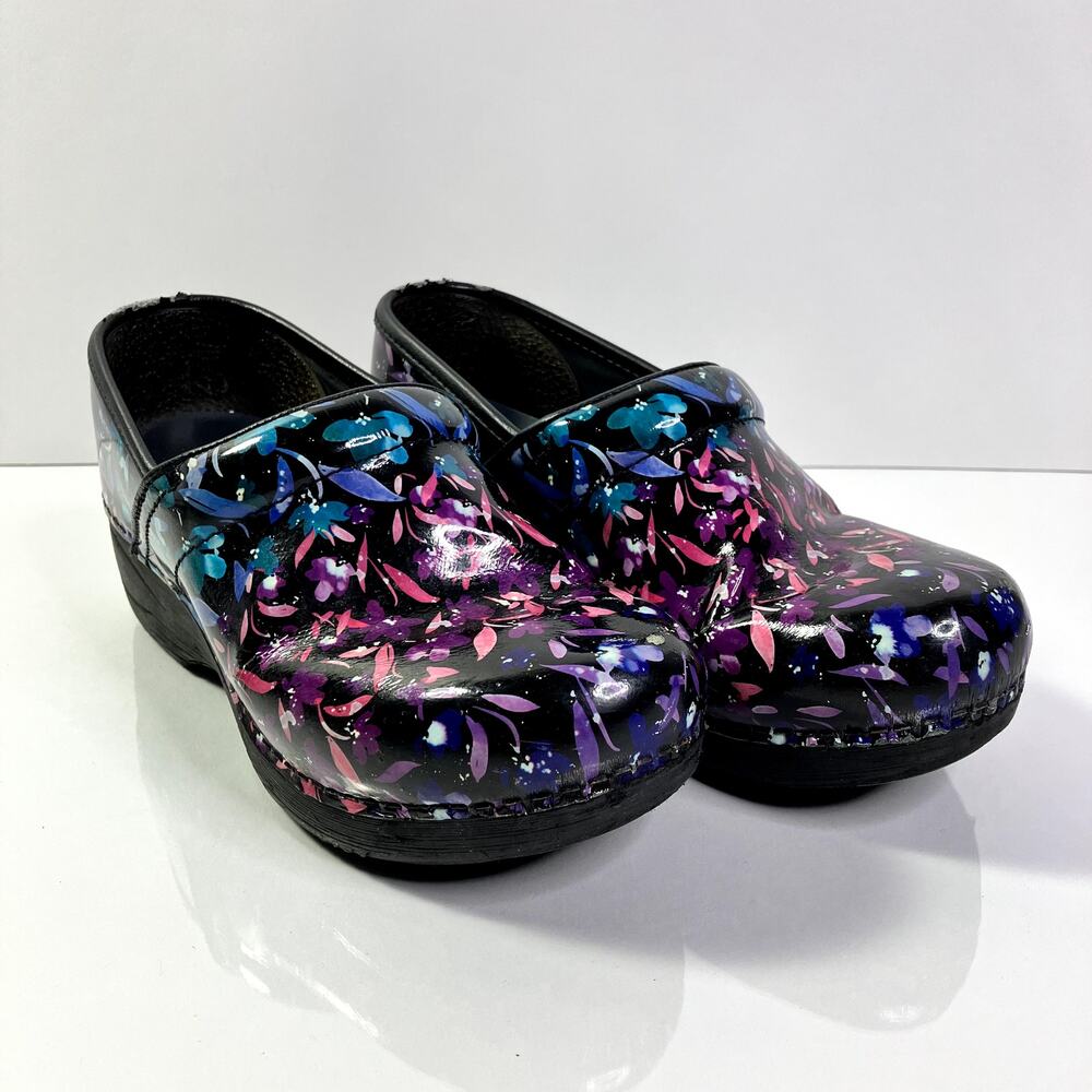 Dansko XP 2.0 Womens 36/5.5-6 Rainbow Floral Flowers Clogs Comfort